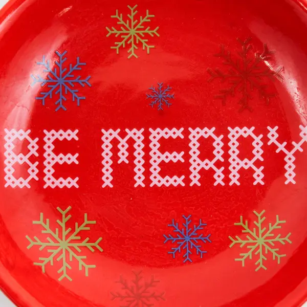 IQ Accessories Red Be Merry Small Round Baking Dish 5.75in