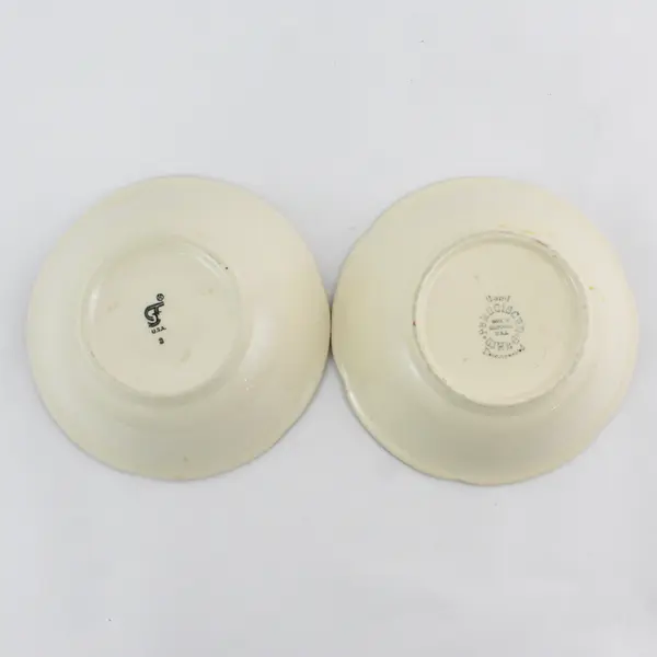 Set of 2 Franciscan Ware Apple Pattern Ceramic Coupe Cereal Bowls 6"