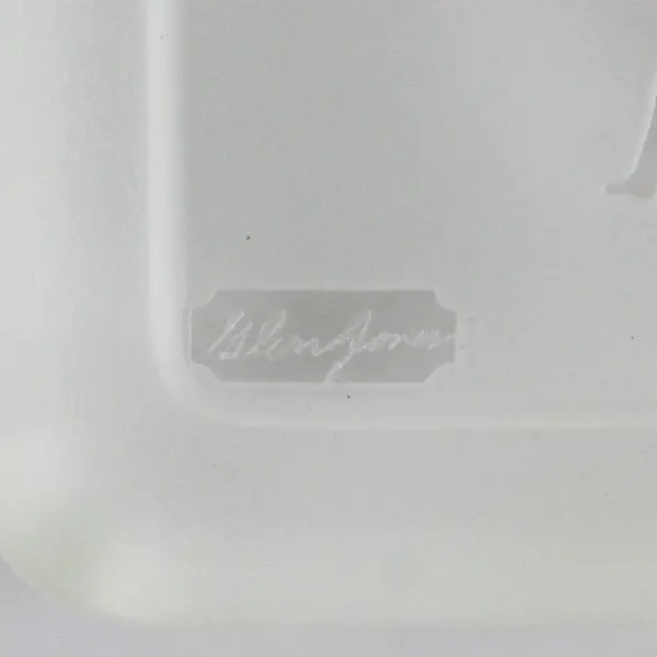 Glen Jones Etched Glass Paperweight Boy & Dog Flying Kite Collectible