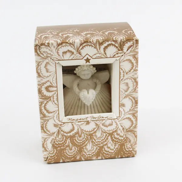 1994 Margaret Furlong 2" Miniature Heart  Angel Ornament NIB W/ Stand