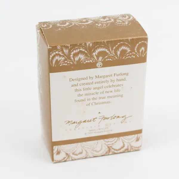 1994 Margaret Furlong 2" Miniature Heart  Angel Ornament NIB W/ Stand