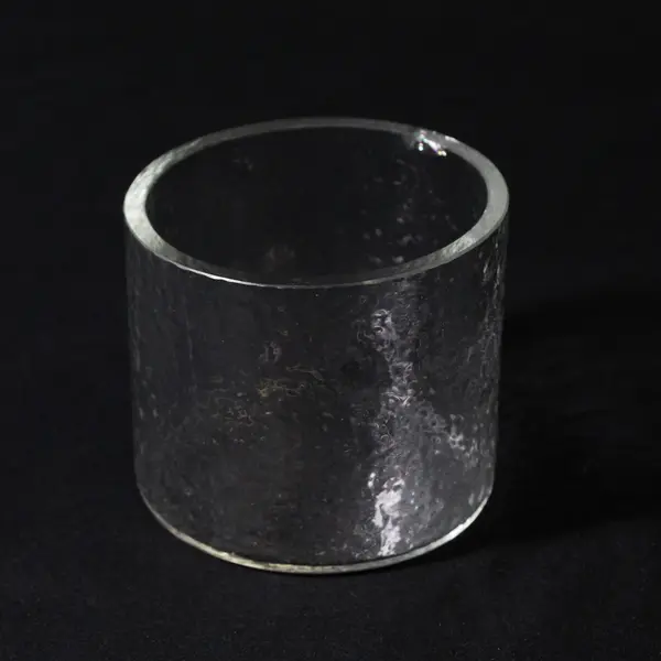 Vintage Orange Peel Glass Hurricane Jar Candle Holder 3in