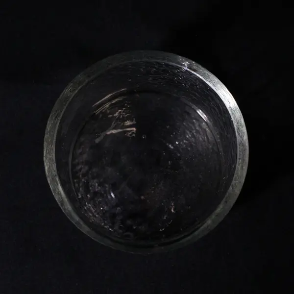 Vintage Orange Peel Glass Hurricane Jar Candle Holder 3in