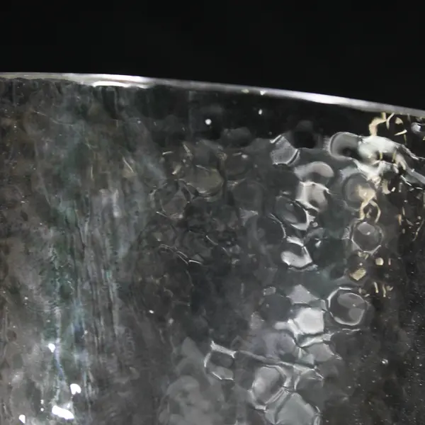 Vintage Orange Peel Glass Hurricane Jar Candle Holder 3in