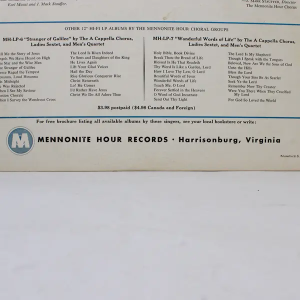 The Mennonite Hour "Praise We Sing" 12" Vinyl Record