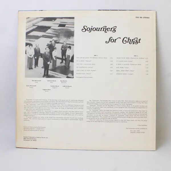 The Sojourners Sojourners for Christ 12" Vinyl Record