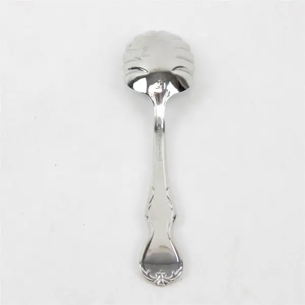 Waterford Baron's Court Pattern 18/10 SS Sugar Shell Spoon 6.5" Rare HTF Item VG