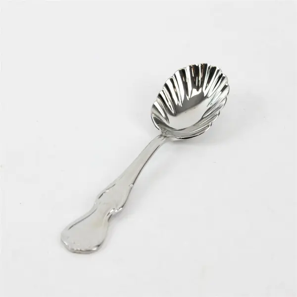 Waterford Baron's Court Pattern 18/10 SS Sugar Shell Spoon 6.5" Rare HTF Item VG