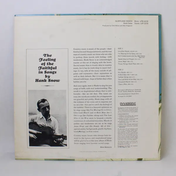 Hank Snow - Gloryland March - 12" Vinyl Record