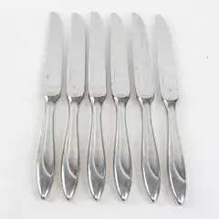Lot of 6 Yamazaki (Patrick) Flatware Filar Pattern Hollow Dinner Knives 9" Good