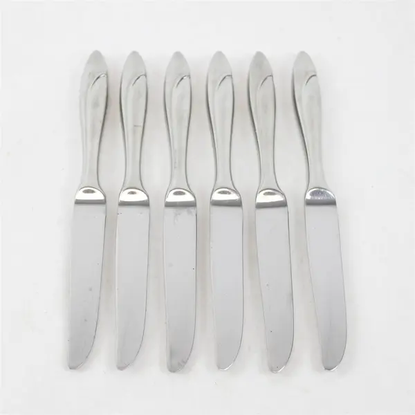 Lot of 6 Yamazaki (Patrick) Flatware Filar Pattern Hollow Dinner Knives 9" Good
