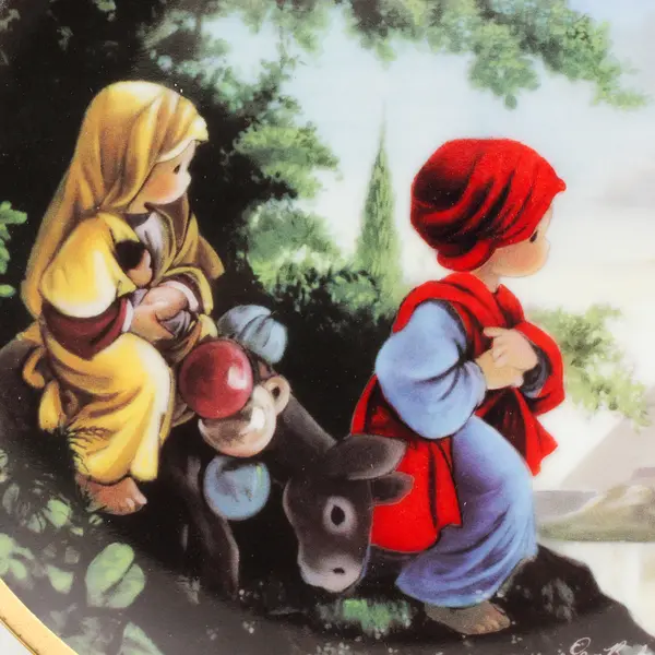 Precious Moments "The Flight Into Egypt" Hamilton Collection Decor Plate 1992