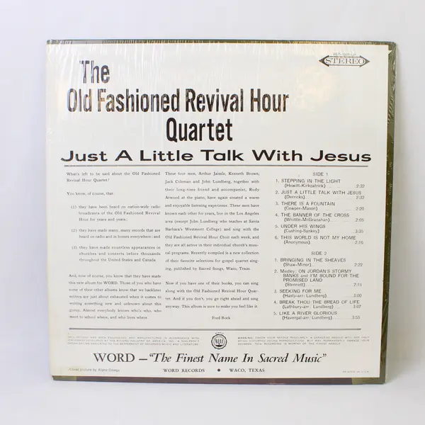 The Old Fashioned Revival Hour Quartet, Just a Little Talk with Jesus