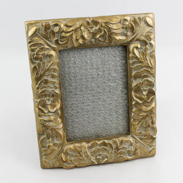 Gold Ornate Floral Resin Free-Standing Frame 5" x 7" Photo