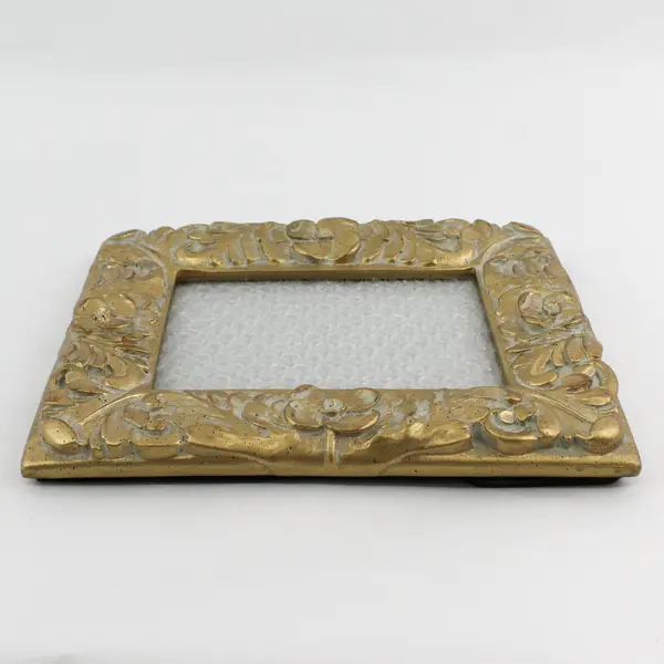 Gold Ornate Floral Resin Free-Standing Frame 5" x 7" Photo