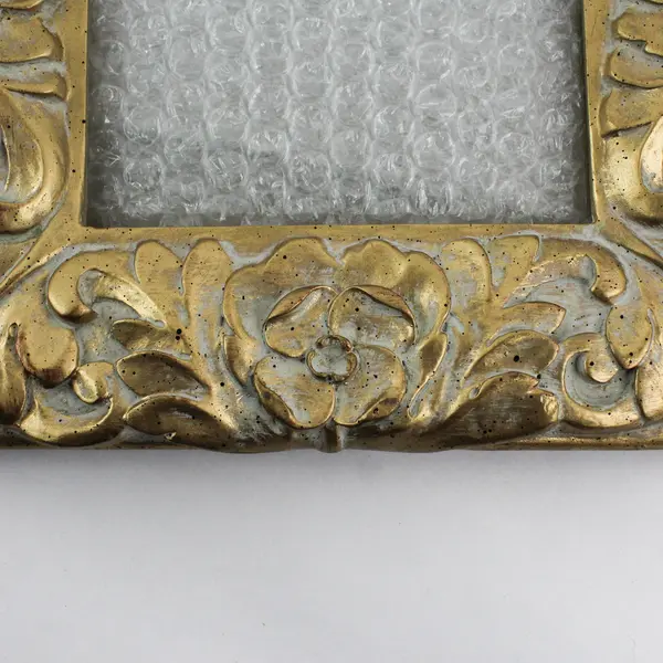 Gold Ornate Floral Resin Free-Standing Frame 5" x 7" Photo