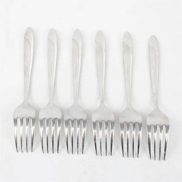 Lot of 6 Yamazaki (Patrick) Flatware Filar Pattern Salad Forks 6.5" Rare HTF 