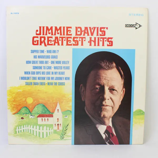 Jimmie Davis Greatest Hits  12"Vinyl Record 