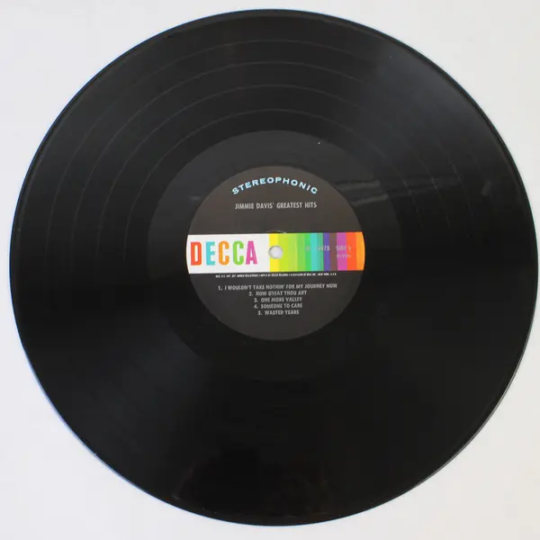 Jimmie Davis Greatest Hits  12"Vinyl Record 