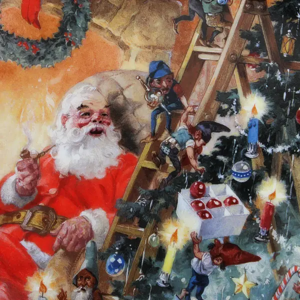 Hamilton Collection "An Exciting Christmas Eve" Classic American Santa's Plate