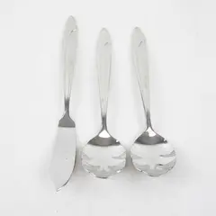 Lot of 3 Yamazaki (Patrick) Filar Pattern 2 Sugar Spoons 1 Butter Knife Rare