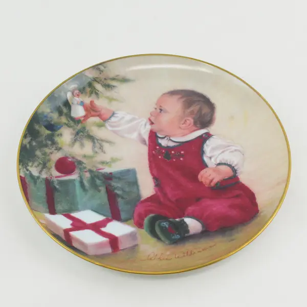 Roman Inc "Baby's First Christmas" By Abbie Williams Collector Decor Plate 1989