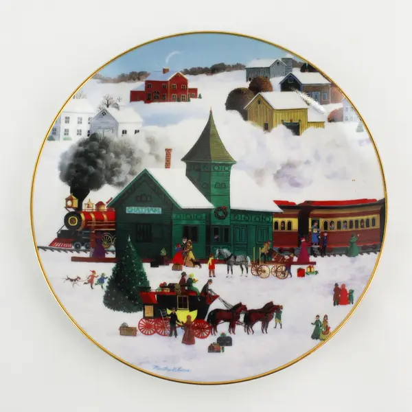 Artaffects LTD "Home For Christmas" Martha B. Leone Collector Decor Plate 1992