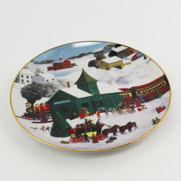 Artaffects LTD "Home For Christmas" Martha B. Leone Collector Decor Plate 1992