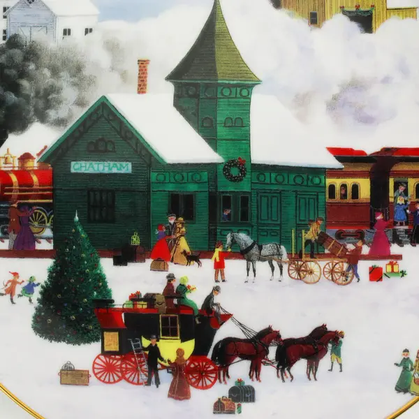 Artaffects LTD "Home For Christmas" Martha B. Leone Collector Decor Plate 1992