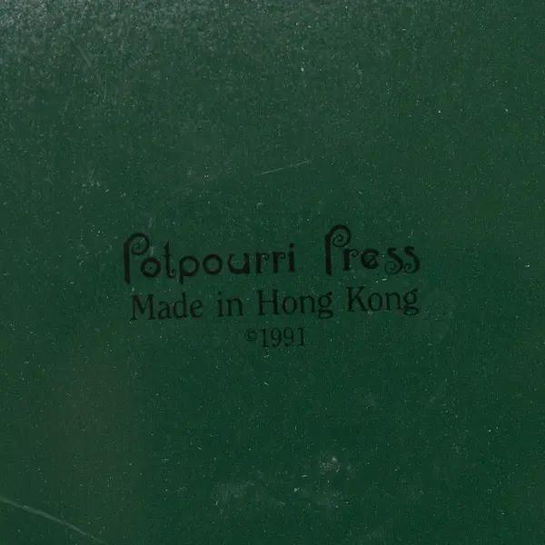 Vintage 1991 Potpourri Press Floral Pansies Tin Tray 13-1/4"