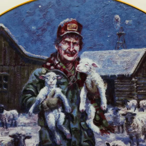 Schmid "Born On A Starry Night" Country Christmas Collection Decor Plate 1992