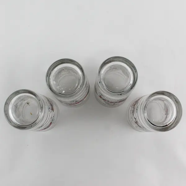 Vintage Christmas Village Tumbler Glasses Holiday Glassware Collectible