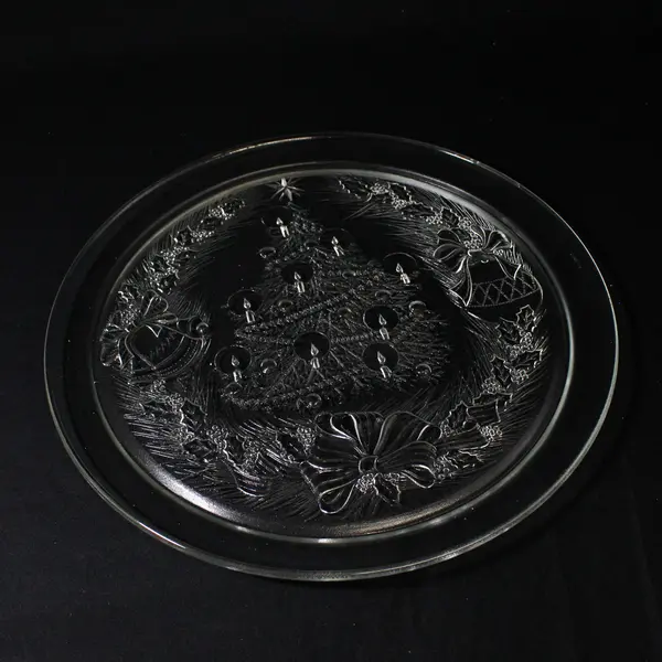 Vintage Saint-Gobain Duralex 12.5” Christmas Tree Platter