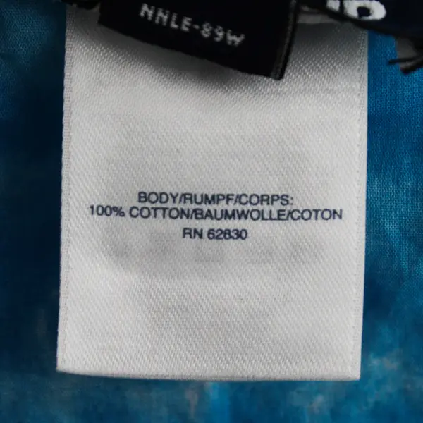 Lands' End Blue Tie-Dye V-Neck Muumuu Dress Women's Large 14-16