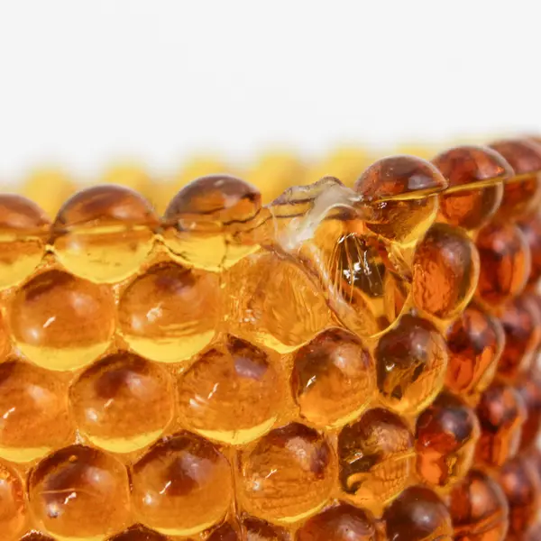 Set of 4 Vintage Hobnail Glass Votive Candle Holders Amber Collectible