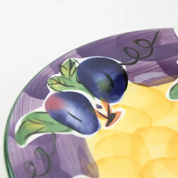 Set of 2 Tabletops Unlimited Scandicci 11in Hand-Painted Fruit Dinner Plates