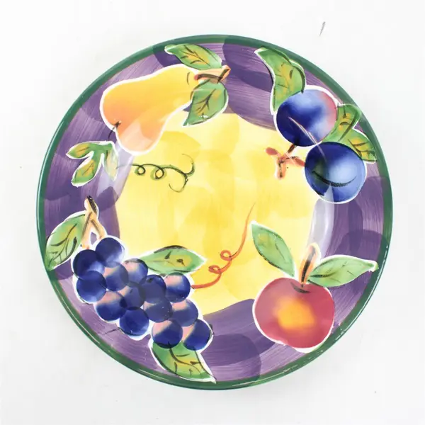 Set of 6 Tabletops Unlimited Scandicci Hand-Painted Fruit Plates