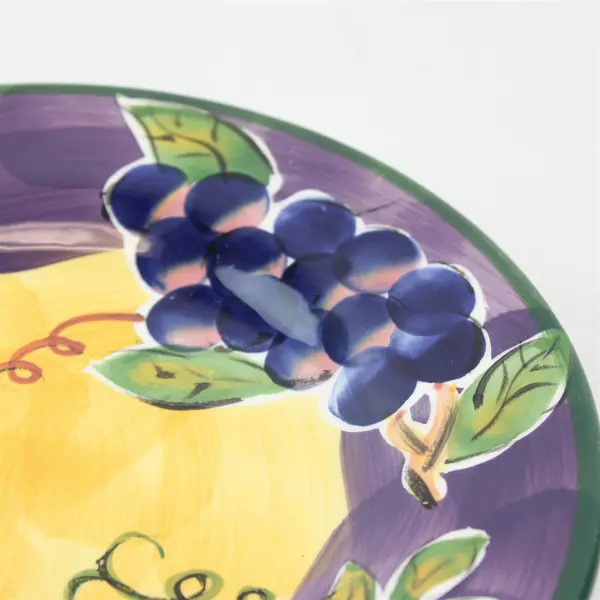 Set of 6 Tabletops Unlimited Scandicci Hand-Painted Fruit Plates