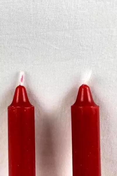 Vintage 13" Red Taper Candles Lot of 2 Unlit Dinner Holiday Home Decor