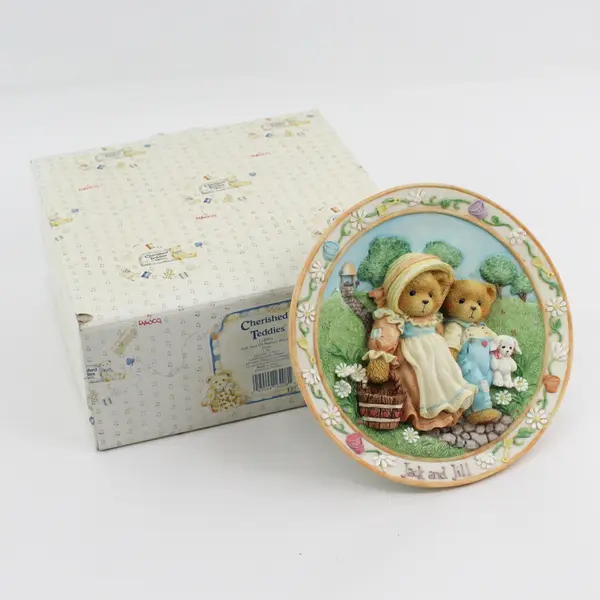 Cherished Teddies By Enesco 1994 Jack And Jill Nursery Rhyme Plate 114901
