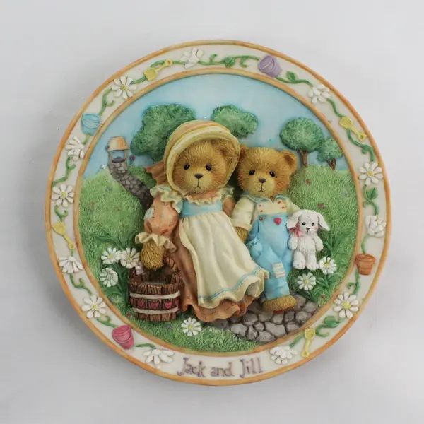 Cherished Teddies By Enesco 1994 Jack And Jill Nursery Rhyme Plate 114901