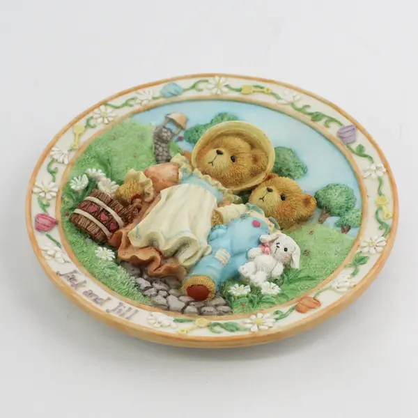 Cherished Teddies By Enesco 1994 Jack And Jill Nursery Rhyme Plate 114901