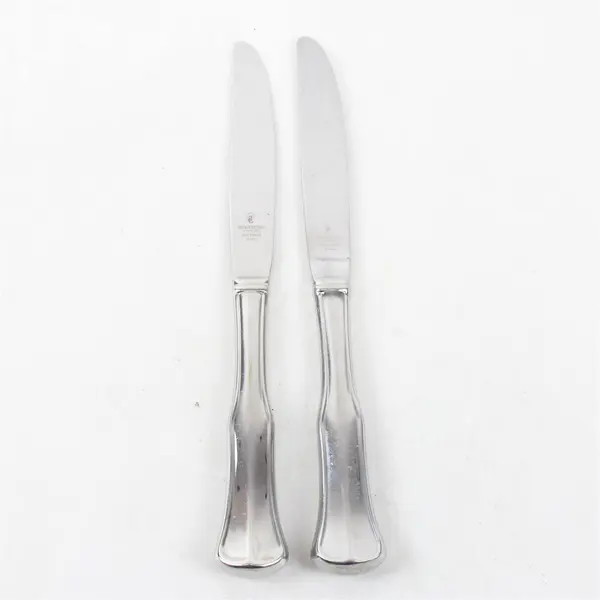 Lot of 2 Waterford Flatware Normandy Pattern Stainless Dinner Knives 9.75" Rare