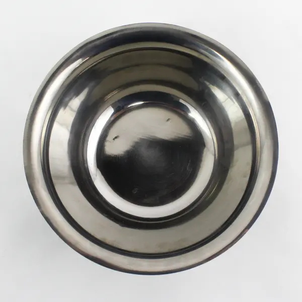 Stainless Steel Mixing Bowl With Floral Foot 7.5" Diameter