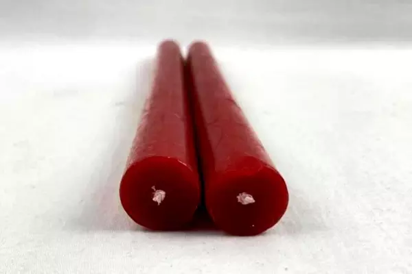Vintage 13" Red Taper Candles Lot of 2 Unlit Dinner Holiday Home Decor
