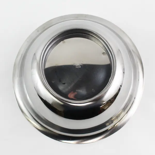 Stainless Steel Mixing Bowl With Floral Foot 7.5" Diameter