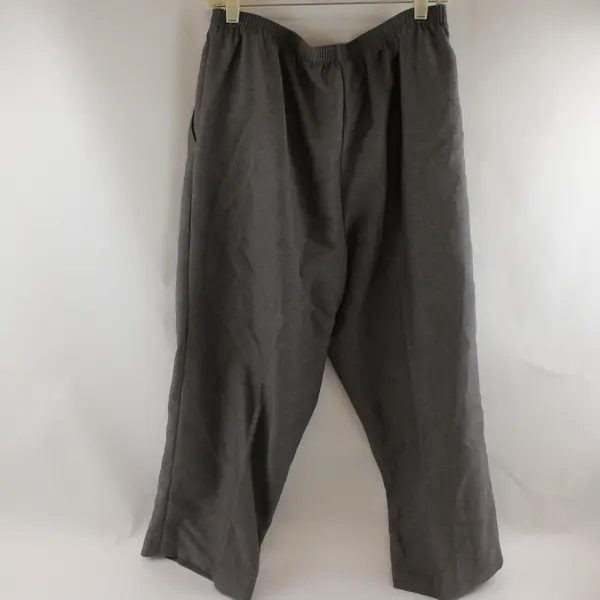 Alfred Dunner Gray Pull-On Dress Pants Women's Size 14