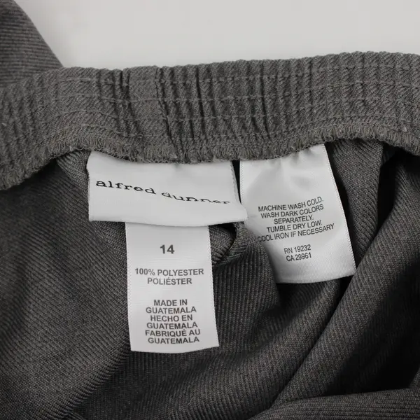 Alfred Dunner Gray Pull-On Dress Pants Women's Size 14