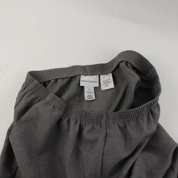 Alfred Dunner Gray Pull-On Dress Pants Women's Size 14