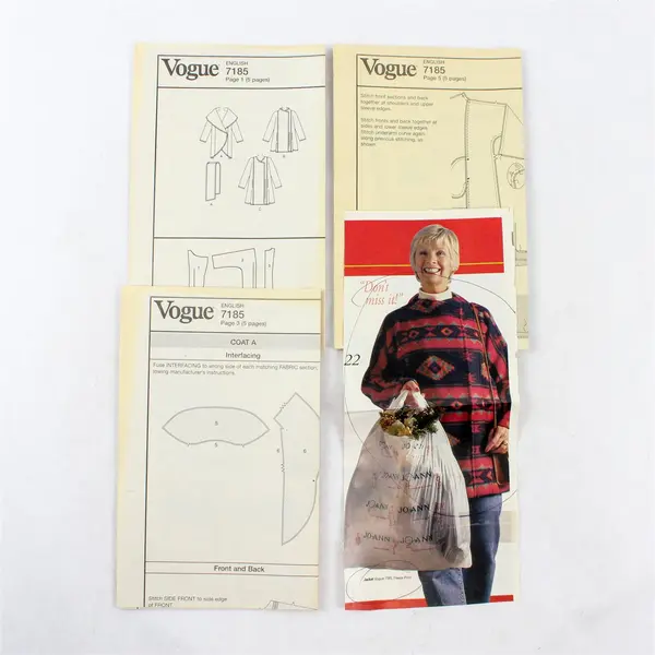 Vintage Vogue 7185 Jacket Cut Sewing Pattern Size Small